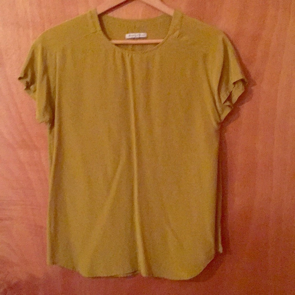 Madewell t shirt silk blouse